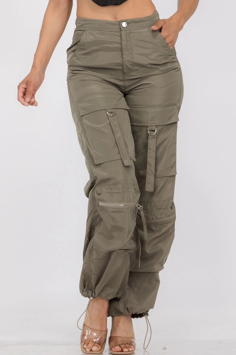 Olive Cargo Utility Pants