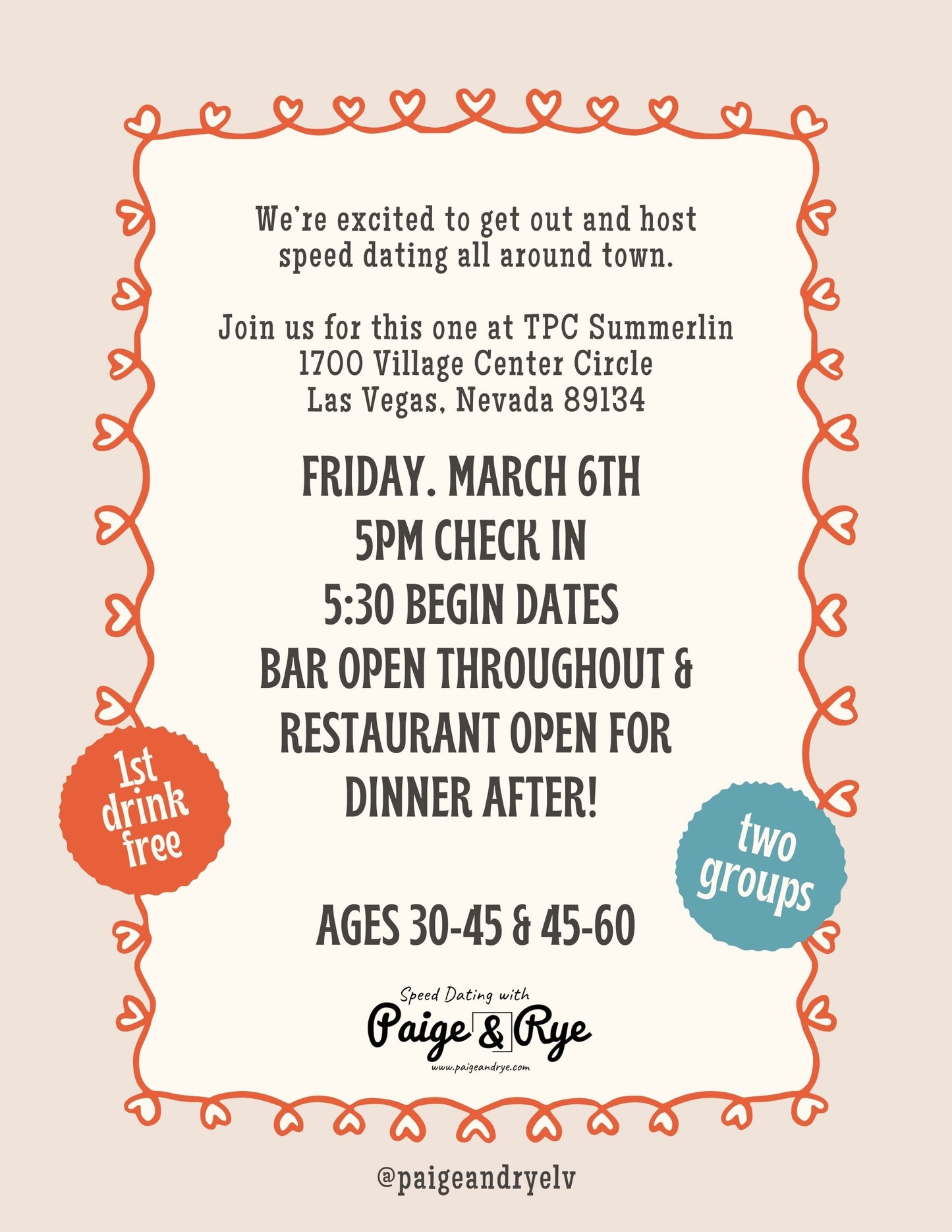 Speed Dating at TPC Summerlin 3.6