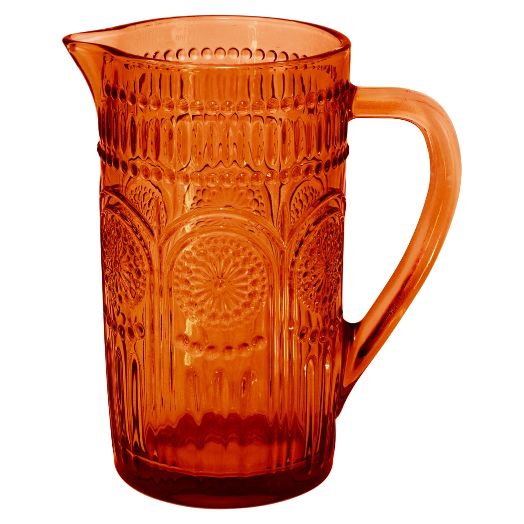 Orange Glass Pitcher