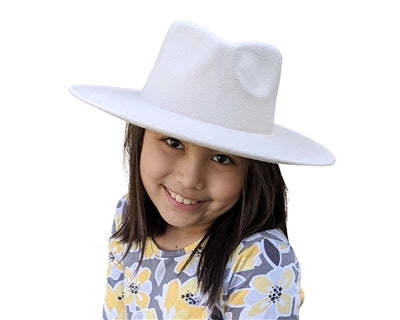 Kids Vegan Felt Rancher Hat - Wide Brim