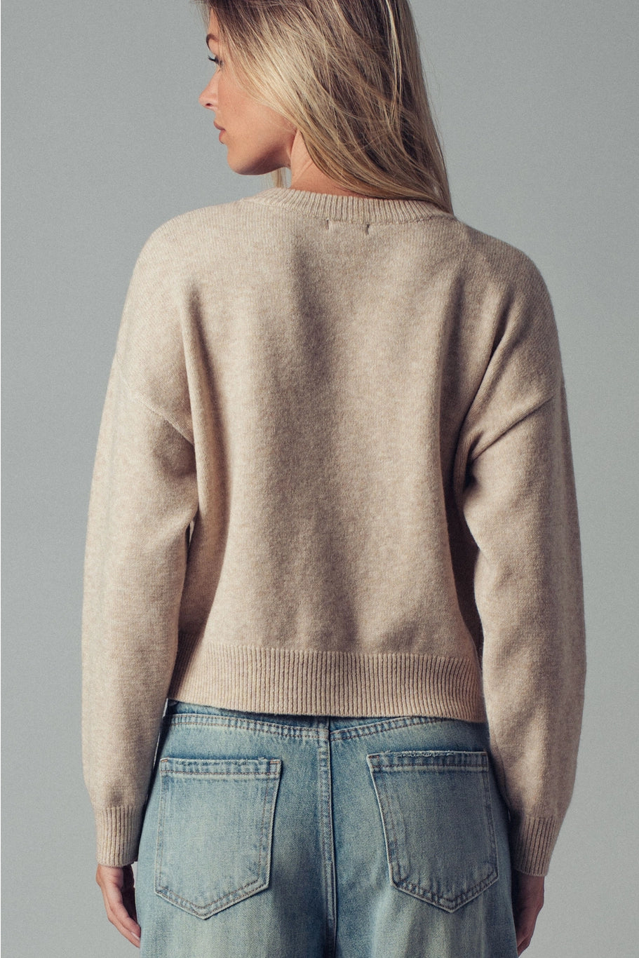 Whimsical Puppy Applique Knit Sweater