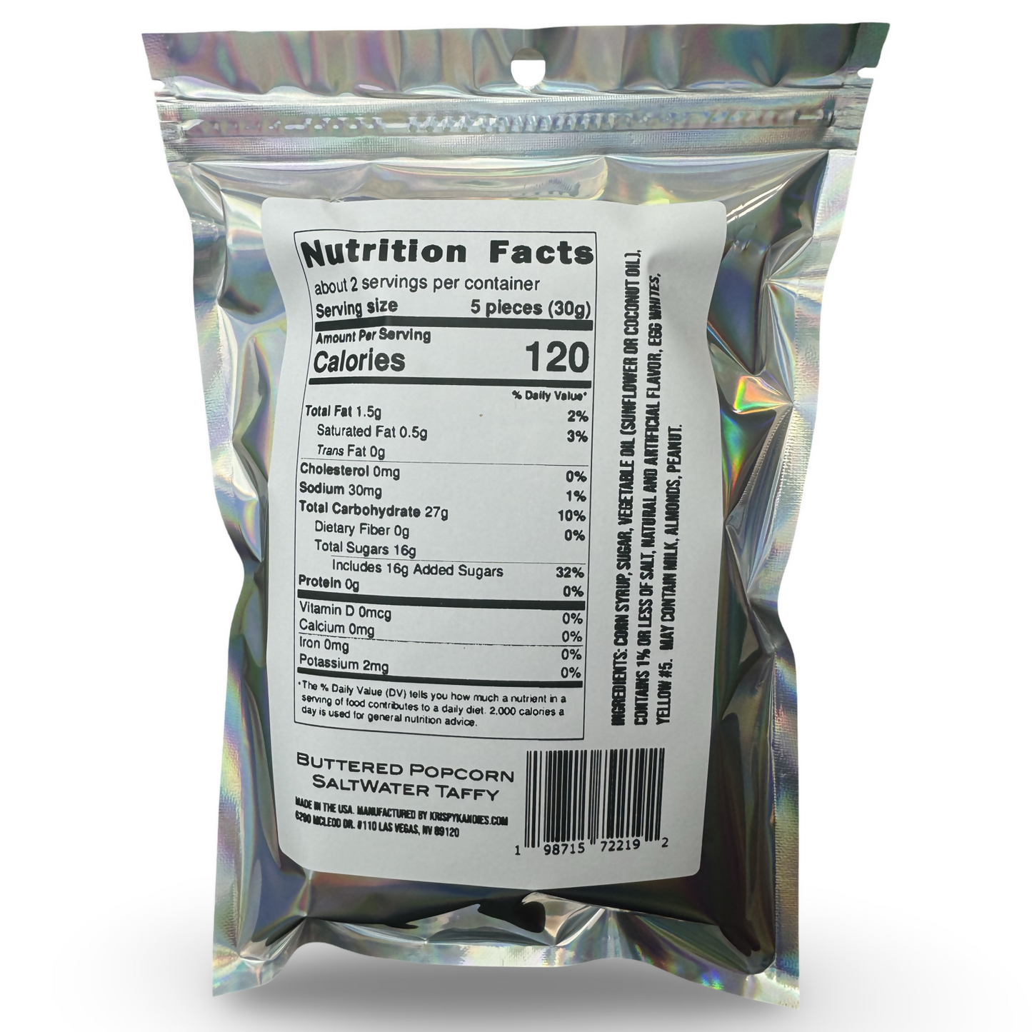 Buttered Popcorn Freeze Dried Taffy - Krispy Kandies