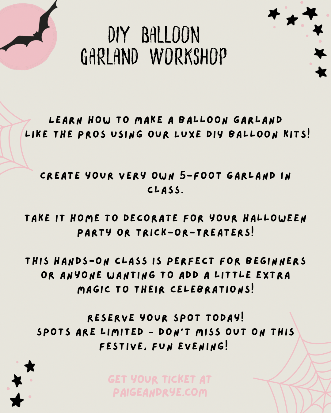 DIY Balloon Garland Workshop with Little Party Girl