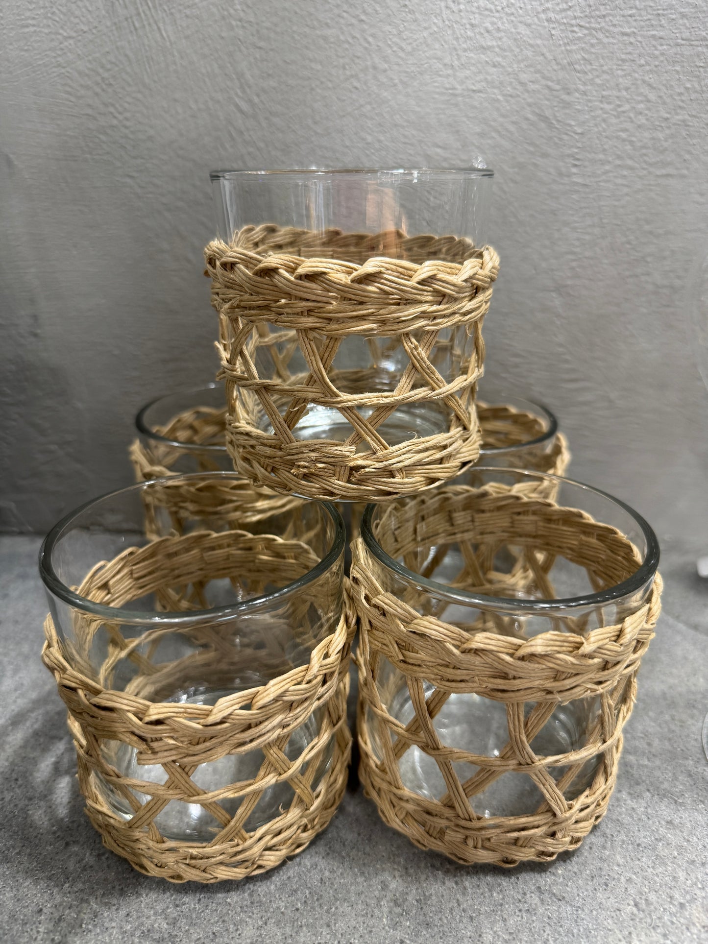 Glassware with Woven sleeve