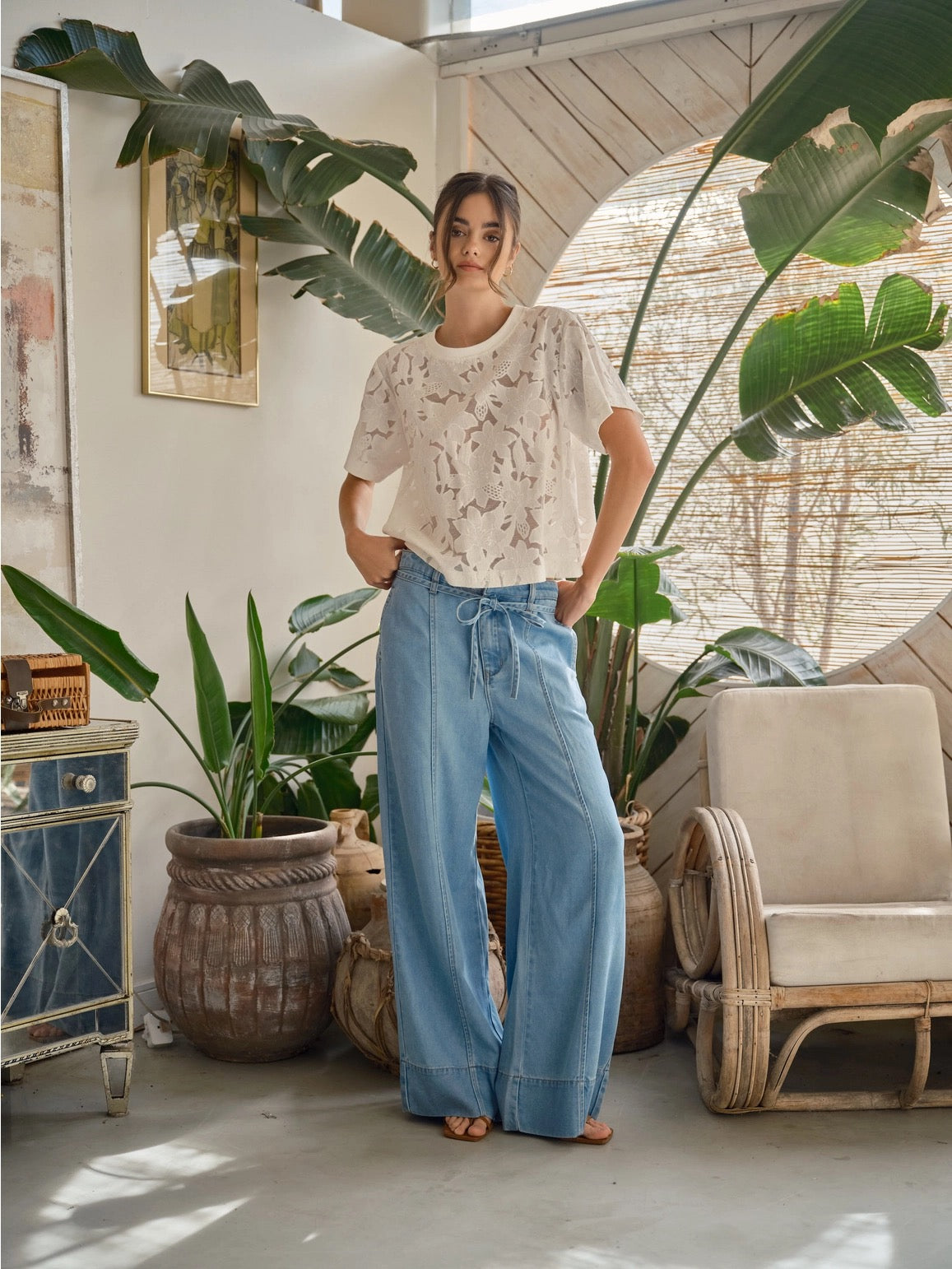 Lace Floral T-Shirts