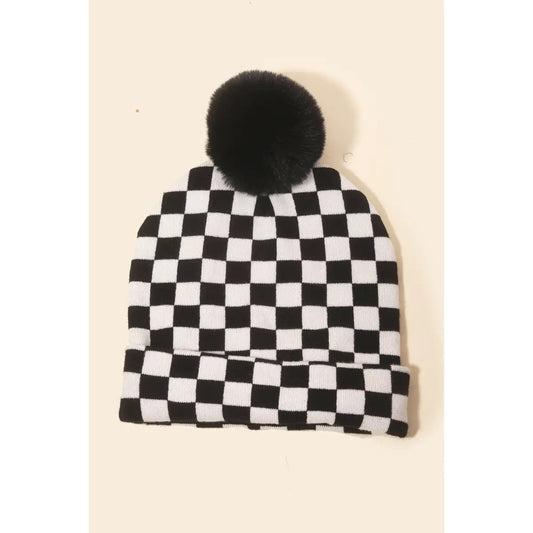 Checkered Beanie