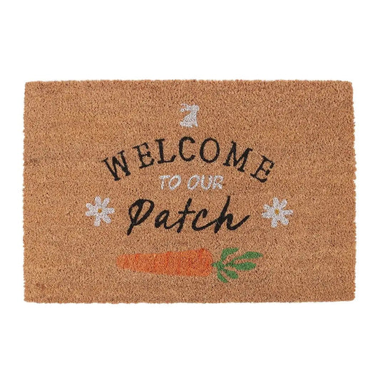 Natural Welcome To Our Patch Easter Doormat