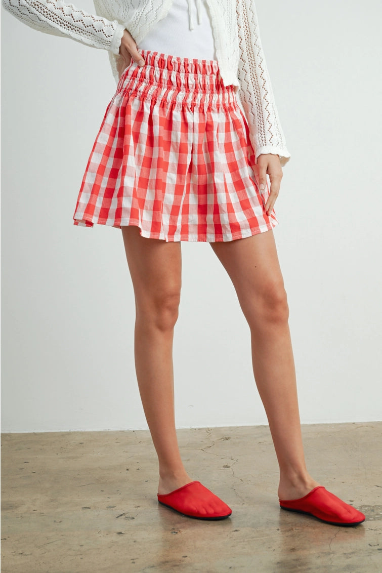 Checkered Plaid Patterned Skirt