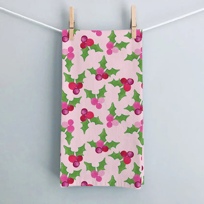 Christmas Holly Berry Dish Towel