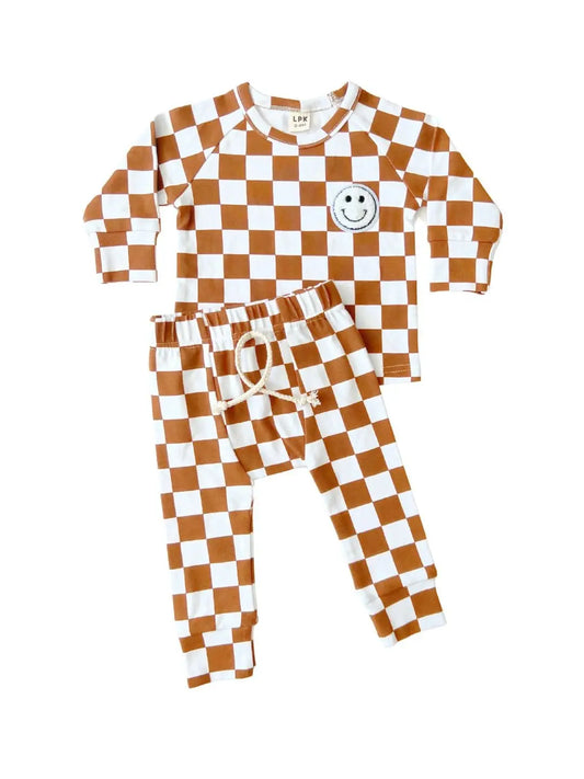Checkered Smiley Lounge Set