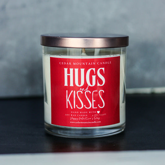 hugs and kisses - valentine's day candle 01