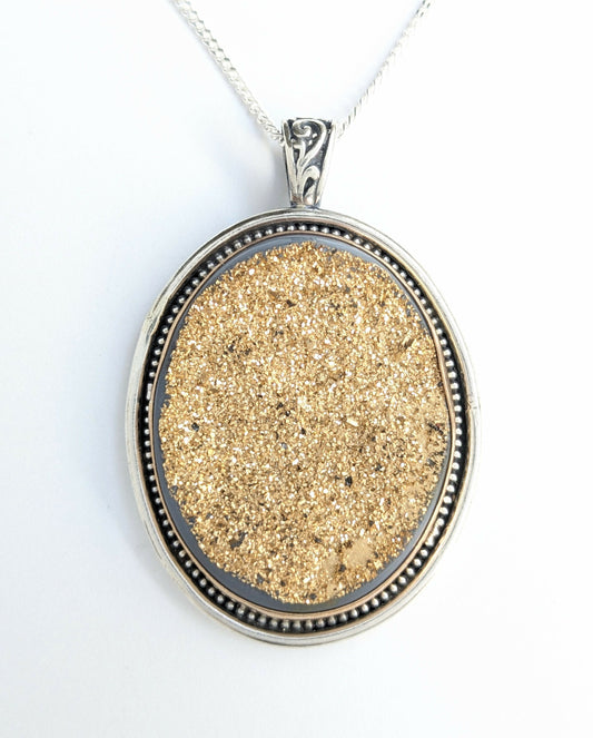 Gold Druzy Necklace