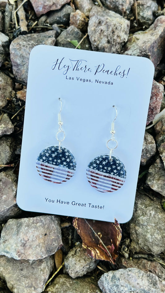 4th of July Flag Round Dangles