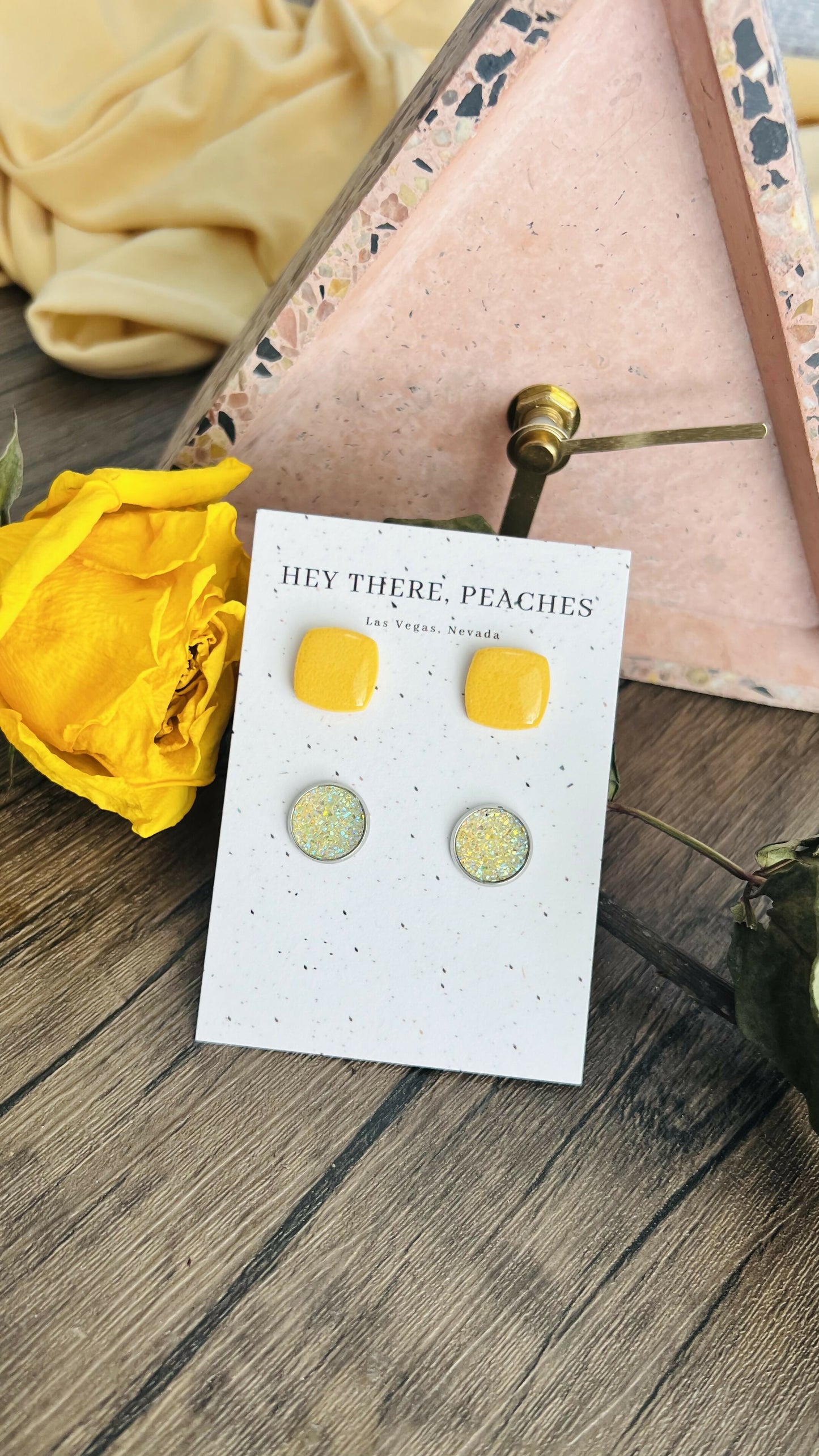 Yellow Stud Pack Earrings