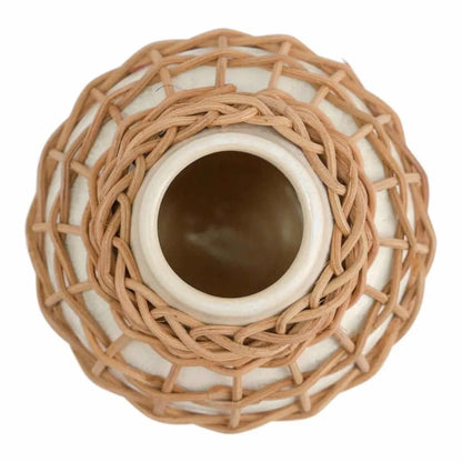 Rattan Vase White