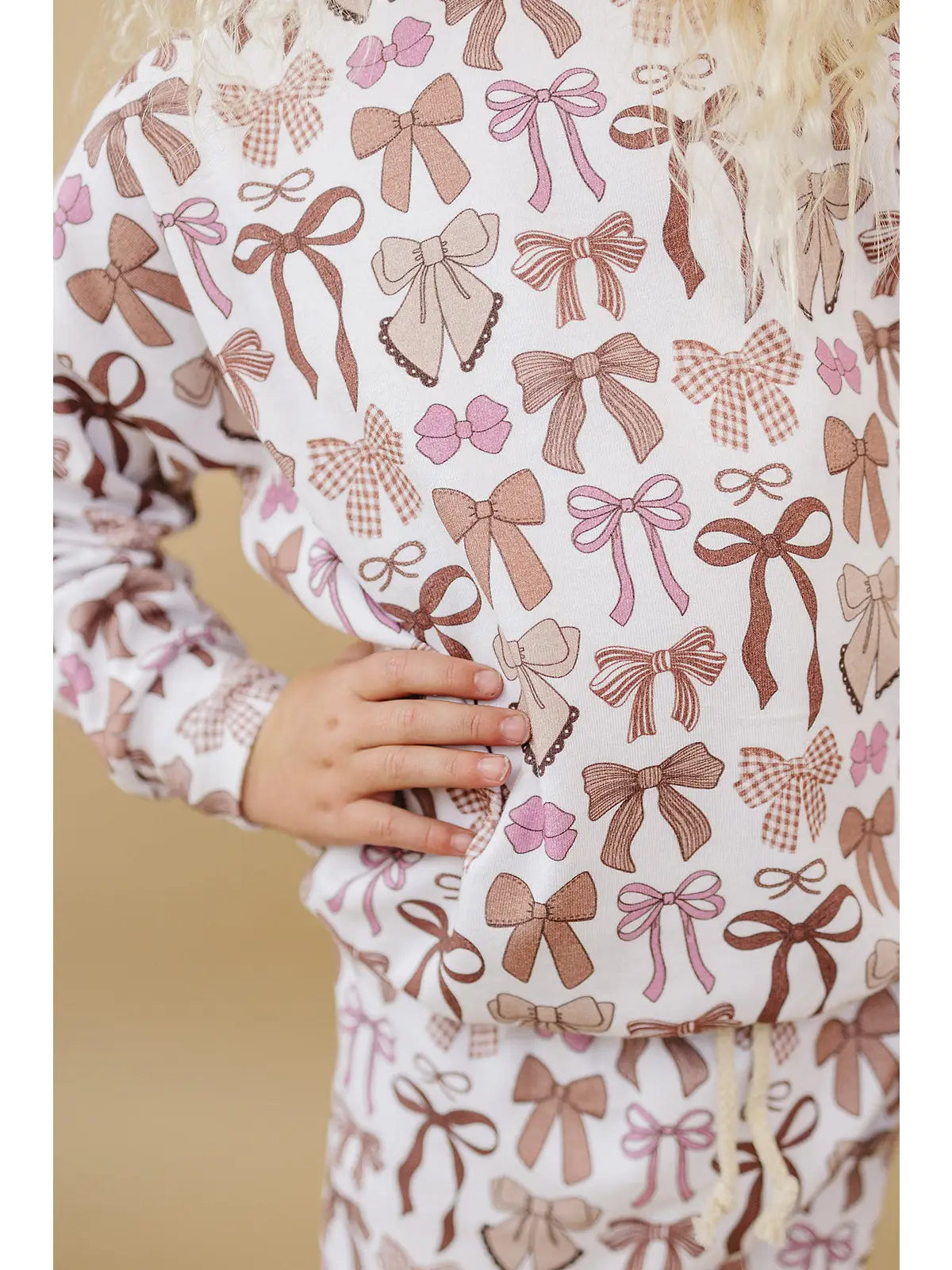 Mocha Bows Jogger Set