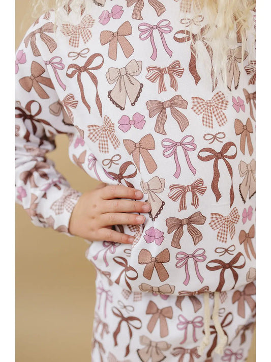 Mocha Bows Jogger Set