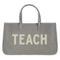 Grey Canvas Tote-Teach