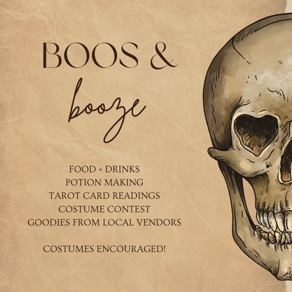 BOOs & BOOZE Halloween Party