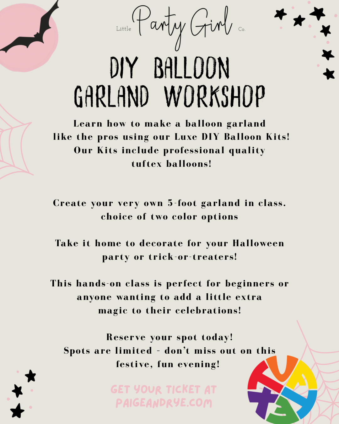 DIY Balloon Garland Workshop with Little Party Girl