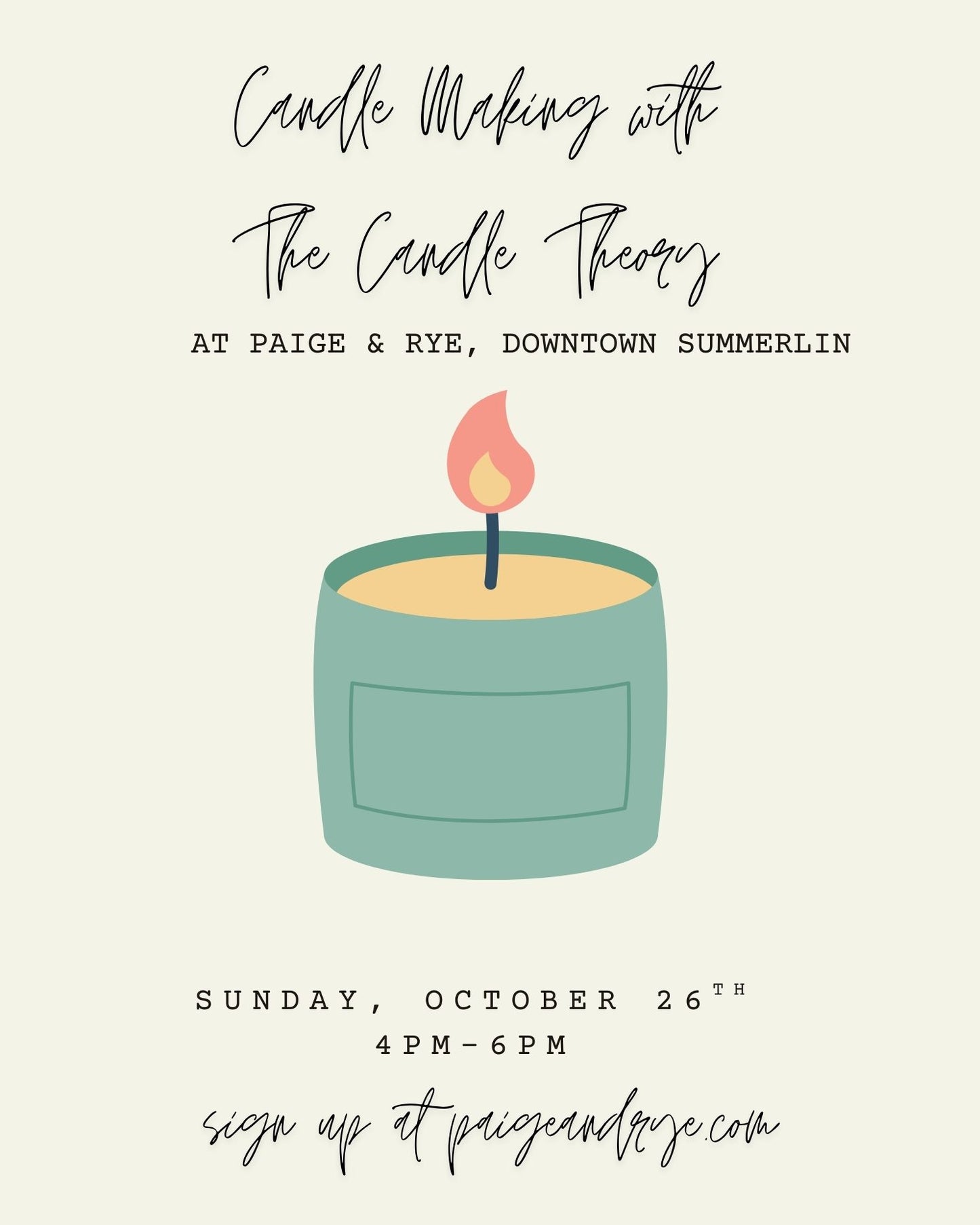 Candle Making Class with The Candle Theory