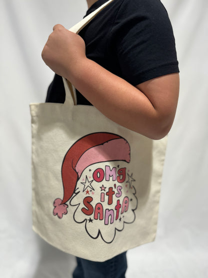 OMG It's Santa Canvas Tote Bag