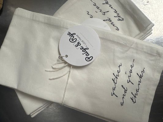 Gather and Give Thanks Fabric Napkins