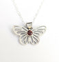 Garnet Butterfly Necklace