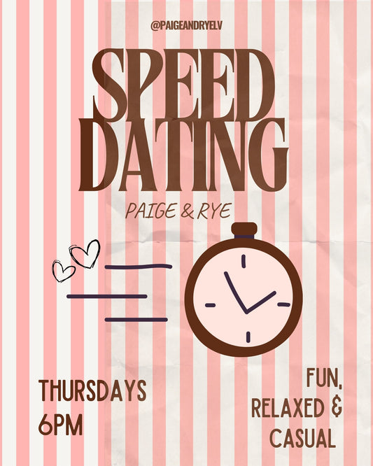Speed Dating Thursdays 6PM