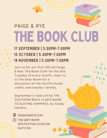 Book Club at Paige & Rye