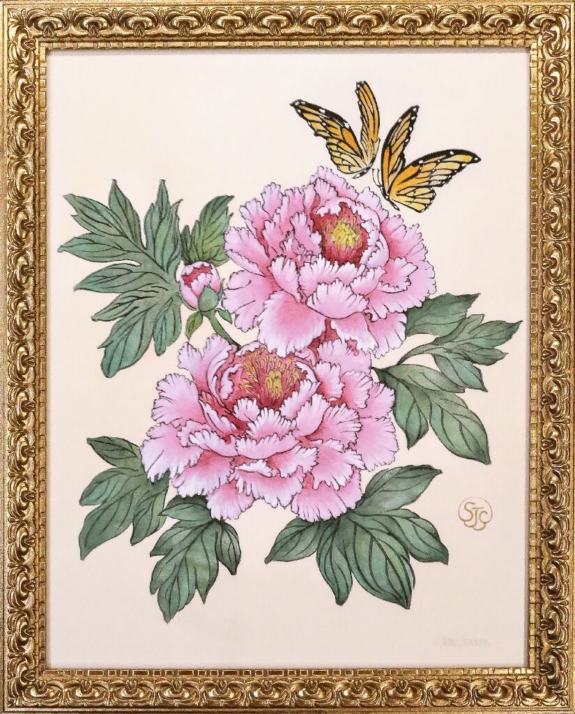 Peonies & Butterflies