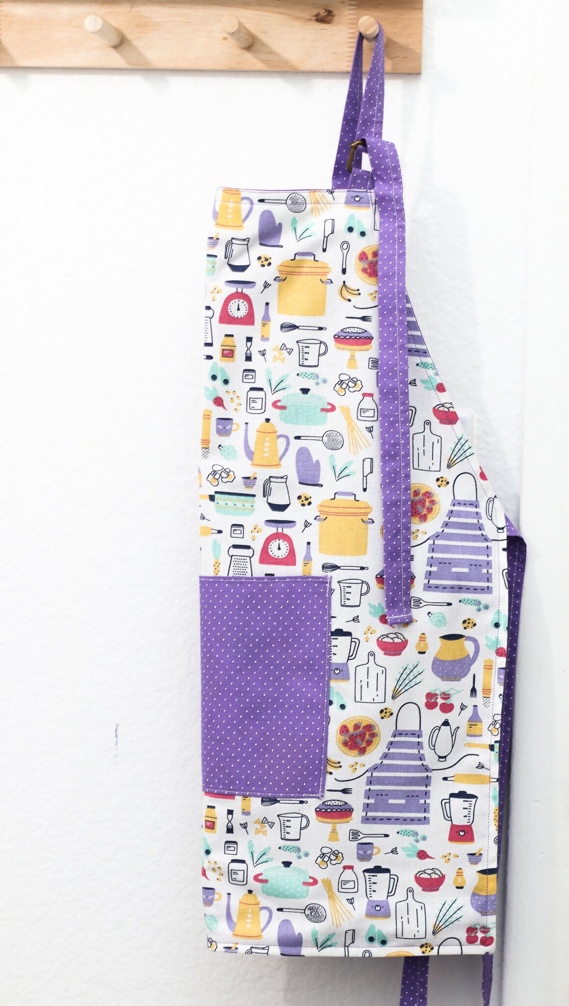 Kid's Apron In Purple Kitchen