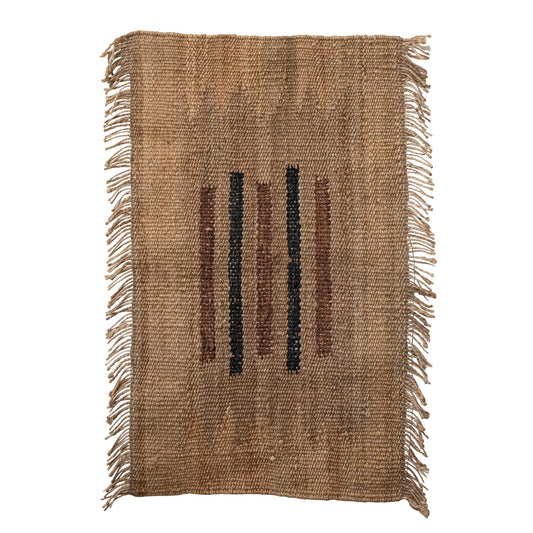 Wall Rug - Jute and Leather