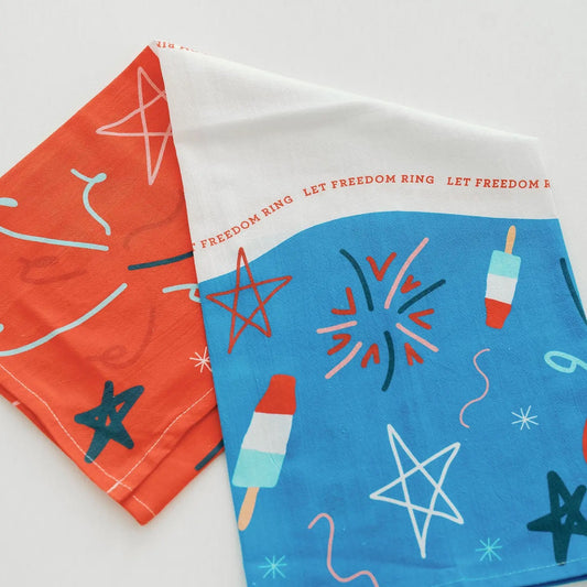 Let Freedom Ring | Colorblock Kitchen Towel, 4th of July
