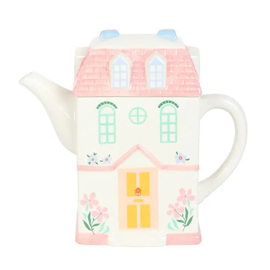 Pastel House Shaped Teapot