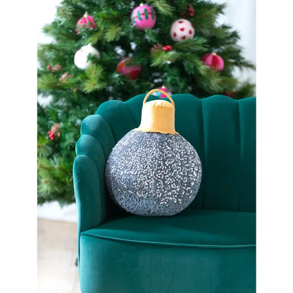 Merry Bauble Sequin Ornament Pillow