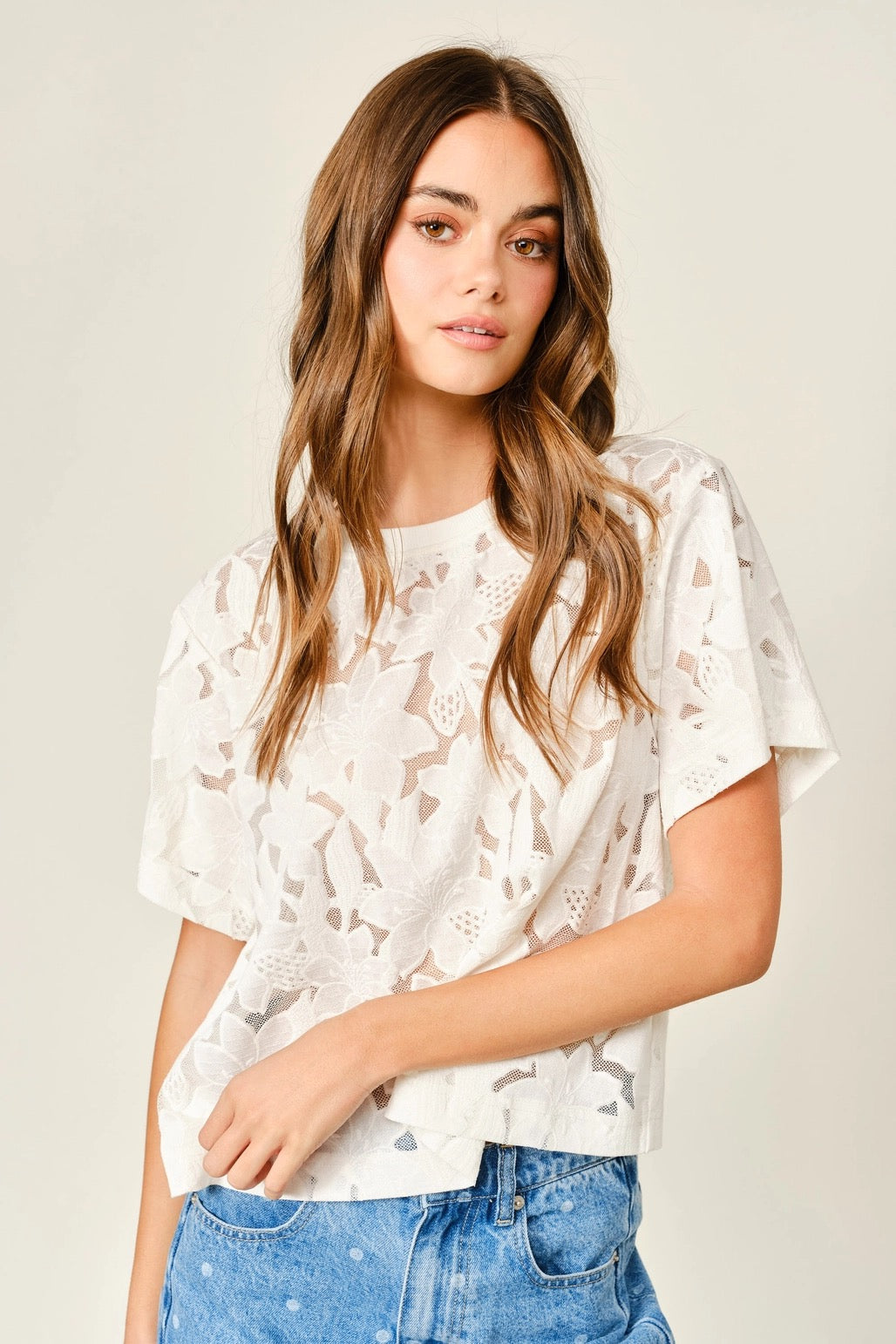 Lace Floral T-Shirts
