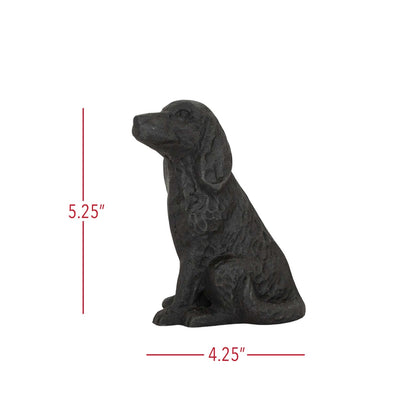 Sitting Dog Decorative Accent Black Cast Iron