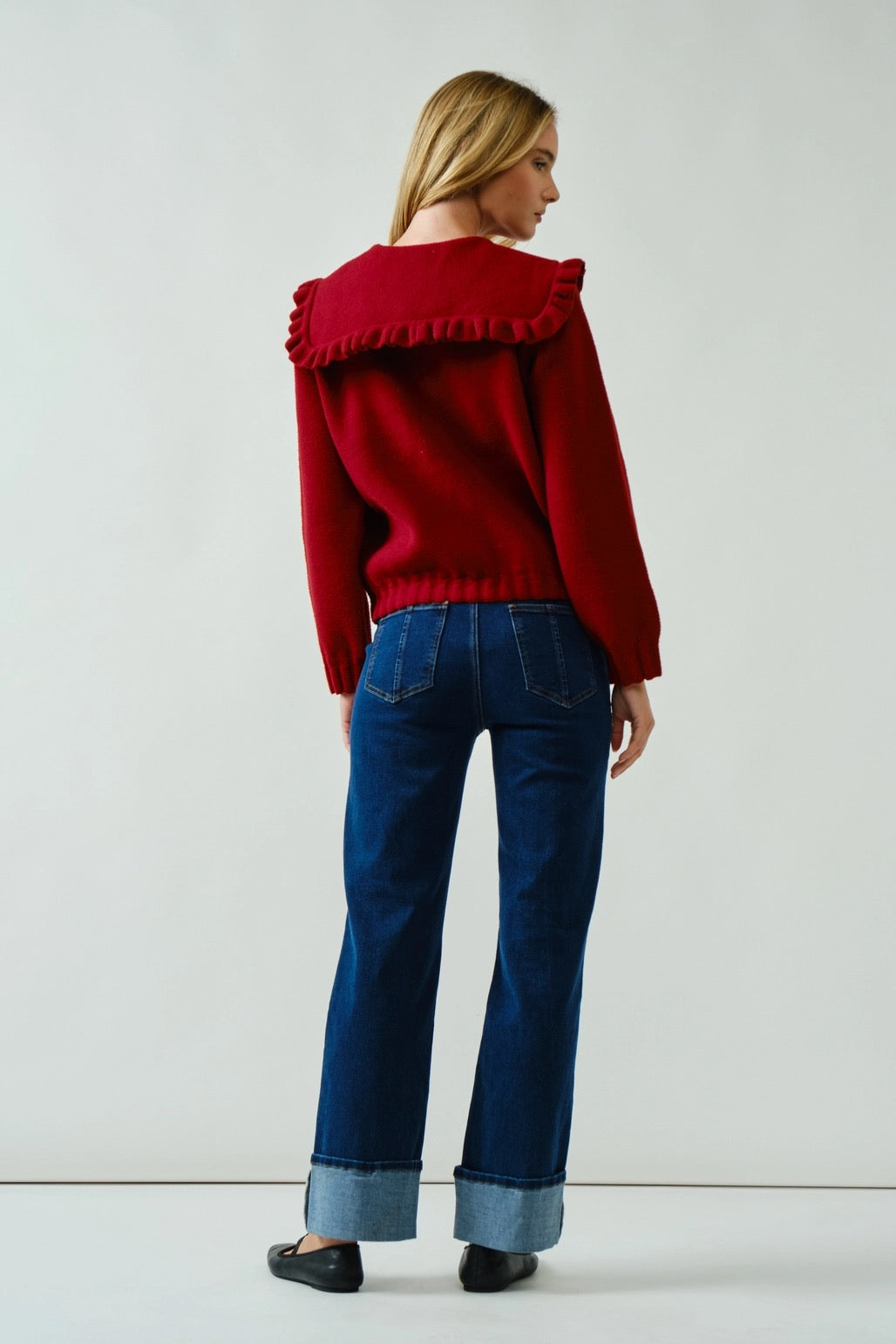 Soft Big Peterpan Collar Comfy Cardigan