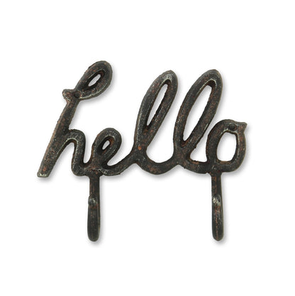 Cast Iron "Hello" Wall Hook