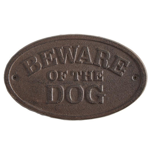 Beware of Dog Cast Iron Sign