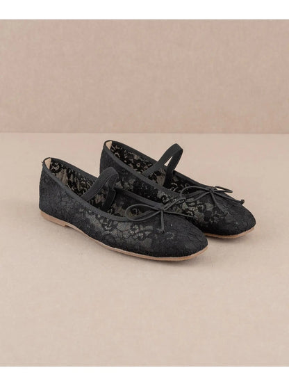 The Bisbee Black | Lace Ballet Flats