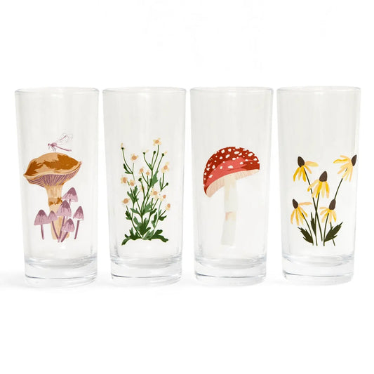 Flora and Fauna Glass Set