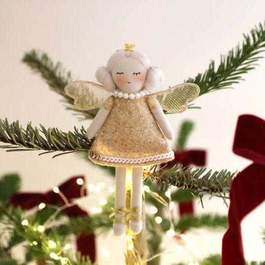 Golden Angel Christmas Tree Topper