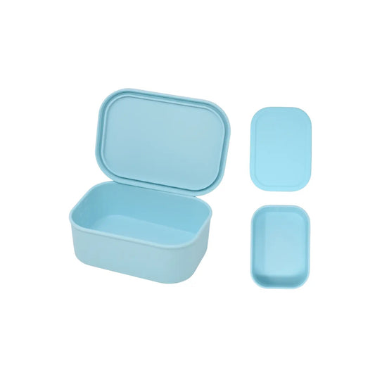 Jumbo No Divider Silicone Bento - Electric Blue