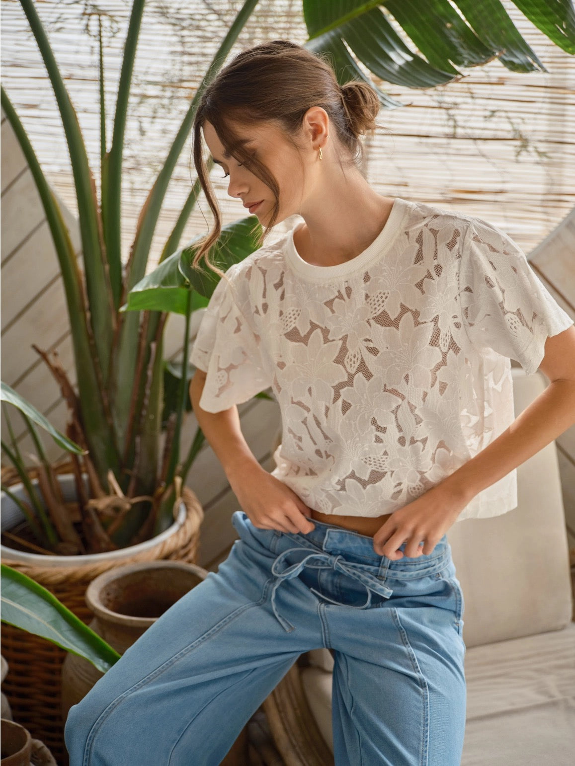 Lace Floral T-Shirts