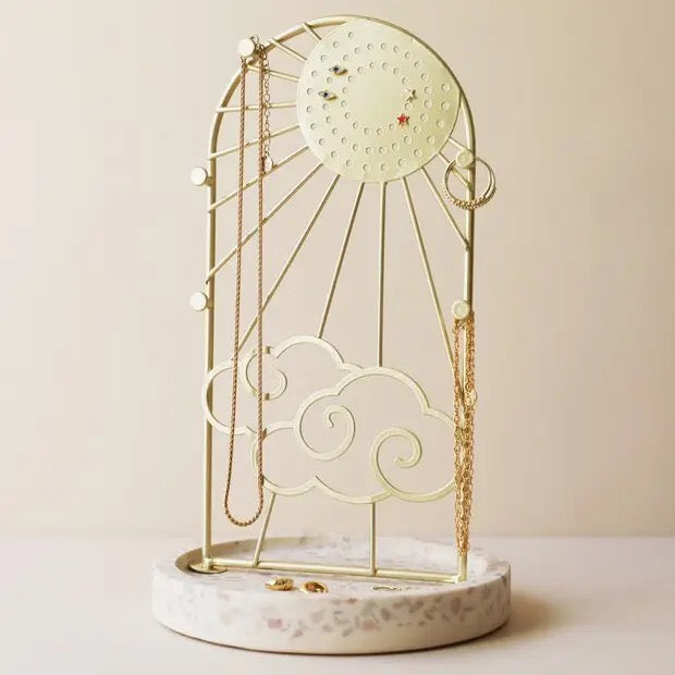 Sunshine Jewelry Stand with Terrazzo Base