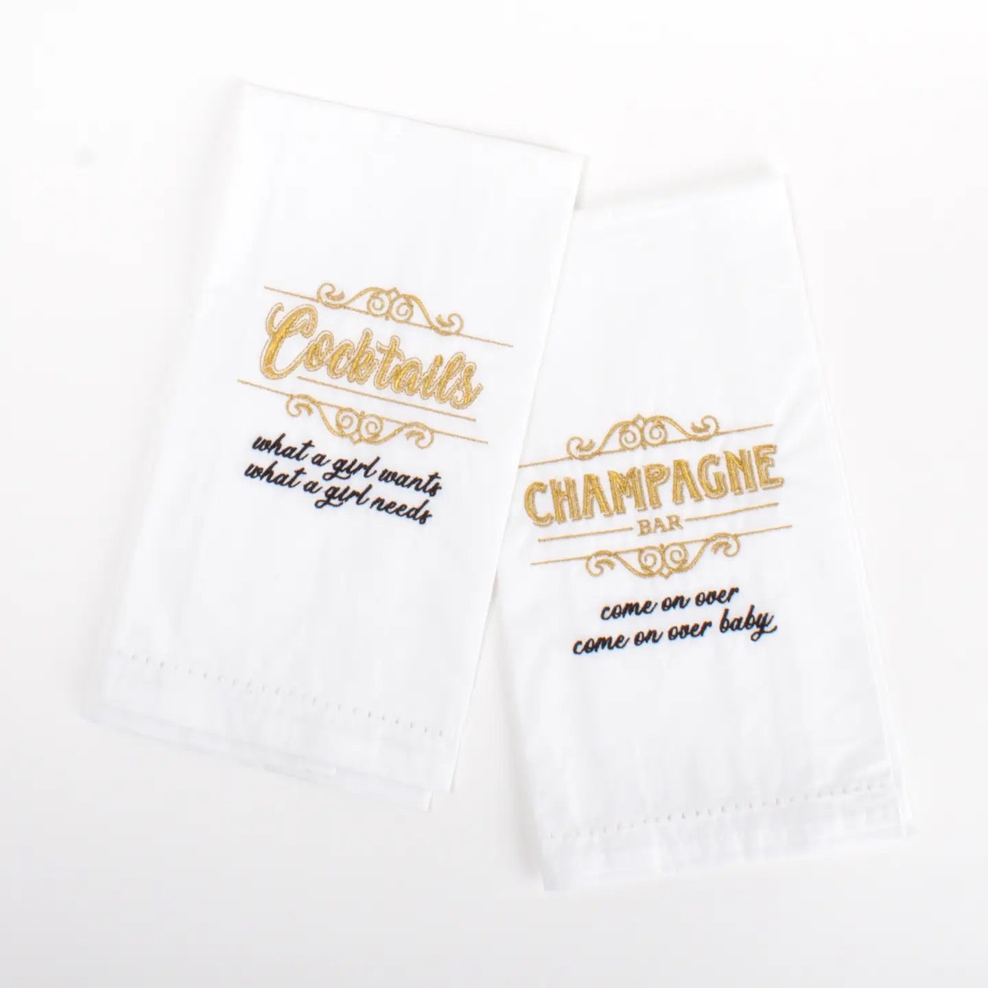 90's Embroidered Bar Towel Set