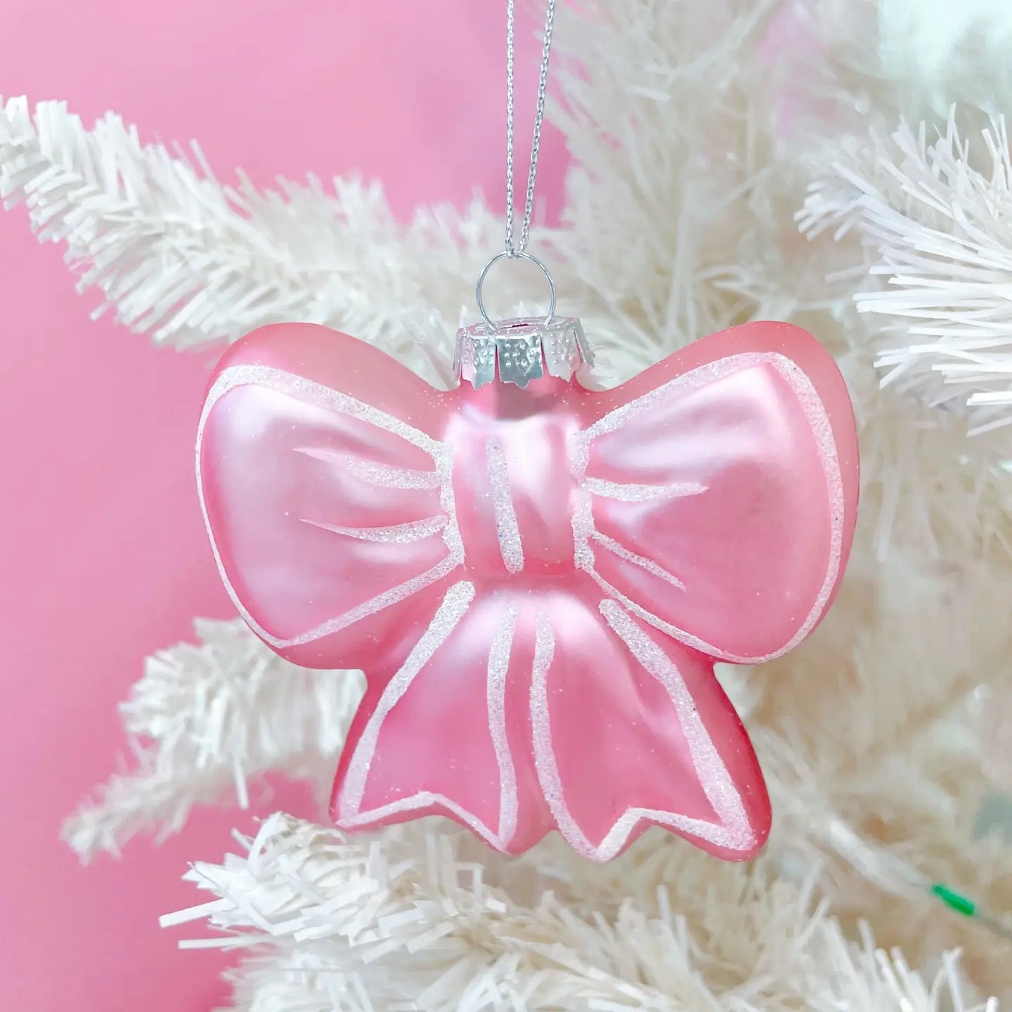 Pink Bow Christmas Decor