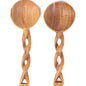 Twisted Wood Salad Servers